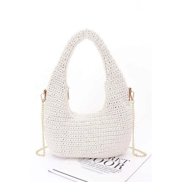 Cotton Woven Summer Hobo Bag - Picture 7 of 8